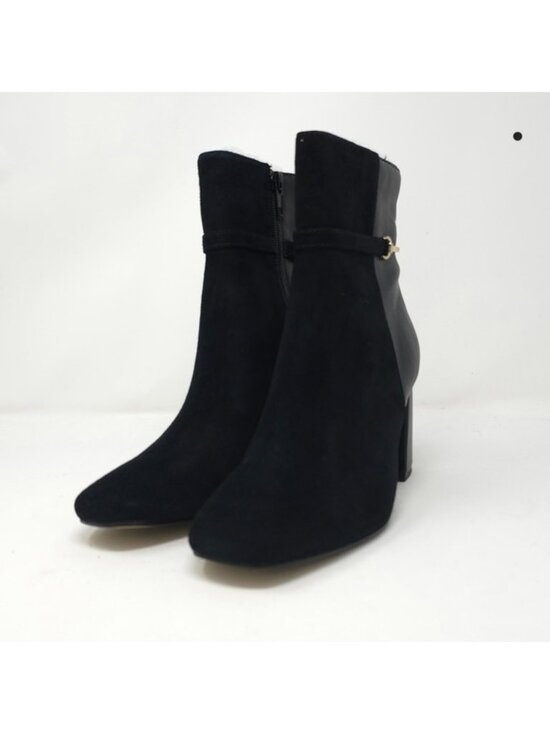 Bella Vita Shoes - Bella Vita Black Suede & Leather Ankle Heeled Boots 7.5M